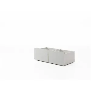 Outlet Set om 2 lådor Pino Vit Vit - Möbler