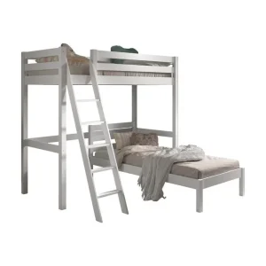 Snabb frakt Enkel Säng och matchande rullbar ribbotten Pino Mezzanine 90 x 200 cm 90 x 200 cm - Möbler