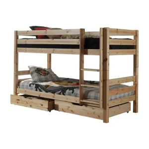 Endast denna vecka Våningssäng Pino Set med 2 Lådor Naturlig, 140 cm Naturlig, 140 cm - Möbler