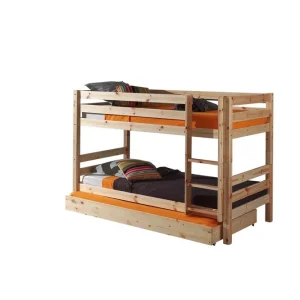 Våningssäng med undersäng Pino Naturlig, 140 cm Naturlig, 140 cm - Möbler Kundfavorit