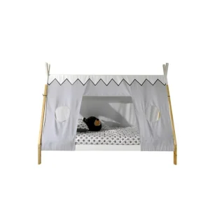 Populärt val Säng med Textil Tipi 90x200 cm Med ben Med ben - Möbler