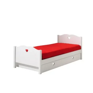 Säng med låda Amori 90 x 200 cm White - Möbler Kampanjpris