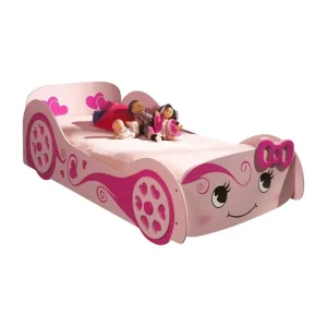 risnedsättning Säng Love Car Rosa 90x200 cm Med madrass Med madrass - Möbler