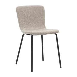 Basic Home Katy Matstol Greige Bouclé / Metallben Svart - Möbler Begränsad tid