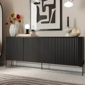 Beställ nu Sherie Skänk 190x40 cm Svart - Förvaring