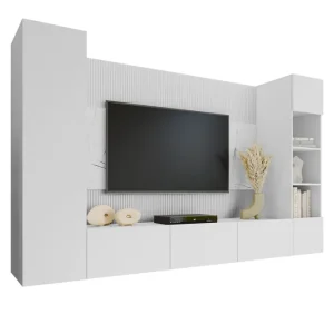 Bernice Tv-skåp 260x38 cm Vit - Möbler Sänkt pris