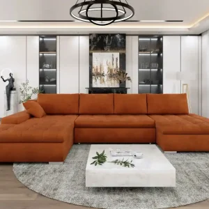 Gamal Bäddsoffa Dubbeldivan 4-sits Orange - Möbler Erbjudande