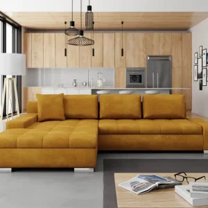 Cerys Bäddsoffa m. Divan 3-sits Grå/Beige - Möbler Extra rabatt