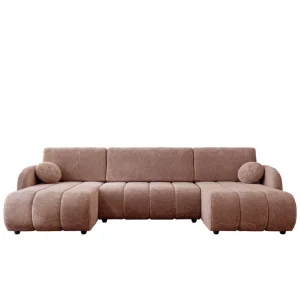 Zarania Bäddsoffa Dubbeldivan 3-sits Rosa - Möbler Populär