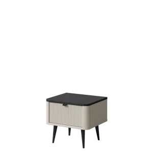 Sänkt pris Cucina Sängbord 50 cm Beige/Grå - Möbler