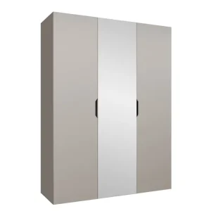 Abano Garderob m. Spegel 52x202 cm Beige - Förvaring Rabatt