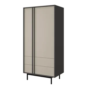 Kampanjpris Farshian Garderob 93x195 cm Grå/Beige - Förvaring