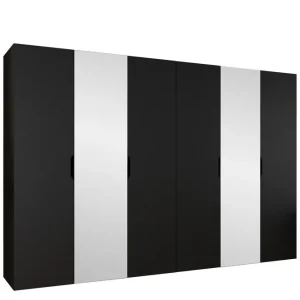 Abano Garderob m. Spegel 52x202 cm Svart - Förvaring Utförsäljning