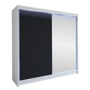Fynd Canderbury Garderob m. Spegel 180x215 cm Blå - Förvaring