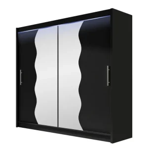 Rilievo Garderob m. Spegel 180x215 cm Grå - Förvaring Reapris