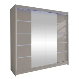 Canderbury Garderob m. Spegel 180x215 cm Beige - Förvaring Endast denna vecka