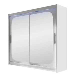 Rilievo Garderob m. Spegel 180x215 cm Vit - Förvaring Beställ nu