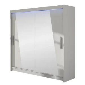 Rilievo Garderob m. Spegel 180x215 cm Vit - Förvaring Premium