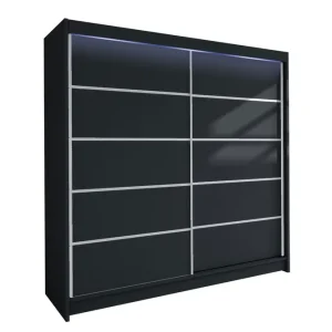 Canderbury Garderob 180x215 cm Svart - Förvaring Endast idag