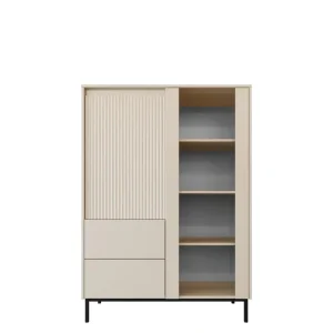 Erbjudandepris Bjurholm Vitrinskåp 104x146 cm Beige - Förvaring