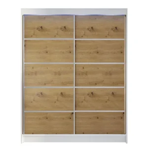 Pickering Garderob 150x200 cm Vit/Brun - Förvaring Bästa pris