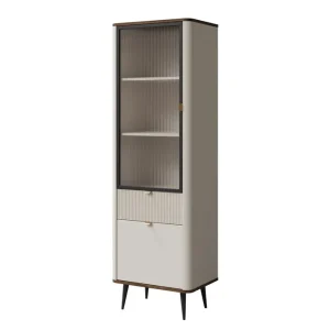 Begränsad tid Cucina Vitrinskåp 60x191 cm Beige - Förvaring