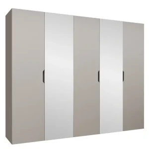 Abano Garderob m. Spegel 52x202 cm Beige - Förvaring Erbjudandepris
