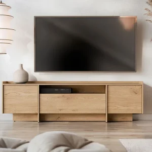 Rabatt Bellia Tv-skåp 197x38 cm Beige - Möbler