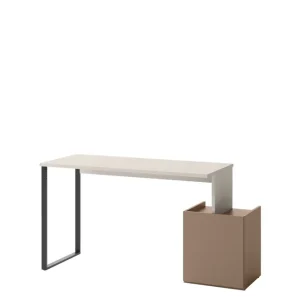 Snabb leverans Sigmana Skrivbord 125x55 cm Ljusgrå/Brun - Möbler