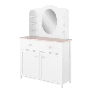 Hilts Sminkbord 110x42 cm Vit/Rosa - Möbler Beställ idag