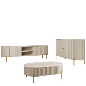 Maggio Möbelset För Vardagsrum Beige - Förvaring Erbjudandepris