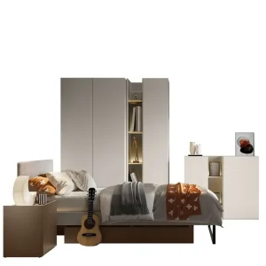 Billig Sigmana Möbelset För Sovrum Ljusgrå/Beige - Möbler
