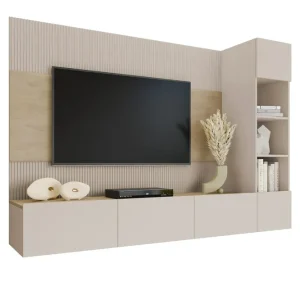 Premium Bernice Tv-skåp 220x38 cm Beige - Möbler