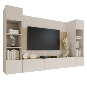 Bernice Tv-skåp 260x38 cm Beige - Möbler Fynd