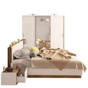 Dentrona Möbelset För Sovrum Vit/Beige - Möbler Populärt val