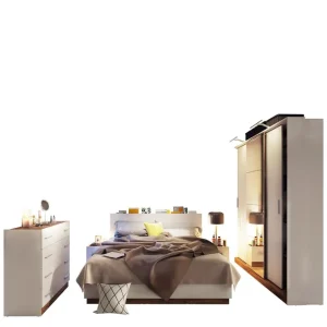 Nyhet Dentrona Möbelset För Sovrum Vit/Beige - Möbler