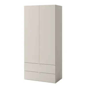 Snabb frakt Sigmana Garderob 90x201 cm Ljusgrå - Förvaring