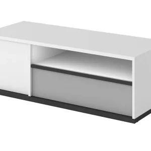Reapris Metropolitan Tv-bänk 120x50 cm Vit/Ljusgrå/Svart - Möbler
