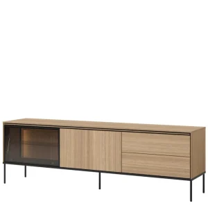 Basici Tv-bänk 197x41 cm Grå/Grön - Möbler Outlet