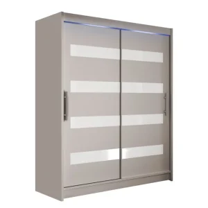 Bay Garderob m. Spegel 150x200 cm Vit - Förvaring Rabatter