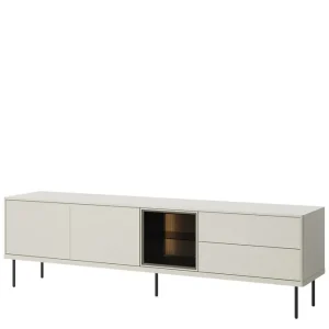 Rabatt Levisa Tv-bänk 194x41 cm Cashmere - Möbler