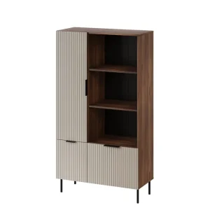 Fiesta Vitrinskåp 90x166 cm Brun/Beige - Förvaring Premium