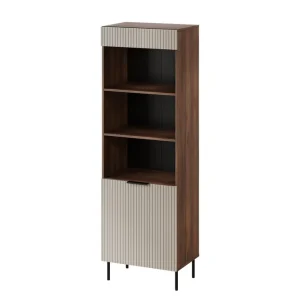 Fiesta Vitrinskåp 60x185 cm Brun/Beige - Förvaring Rabatt