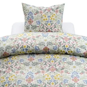 Bästa pris Påslakanset Enkelsäng 2-Dels Sommarblommor Multi - Textil & mattor