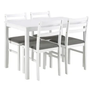 Lumino Matgrupp 110 cm + 4 st Matstolar Vit - Möbler Rea