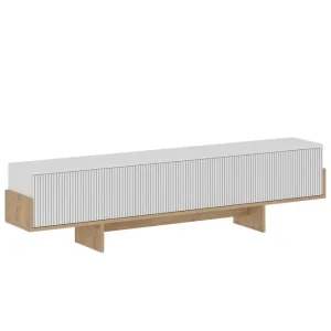 Bästa pris Brin Tv-bänk 180 cm Natur/Vit - Möbler