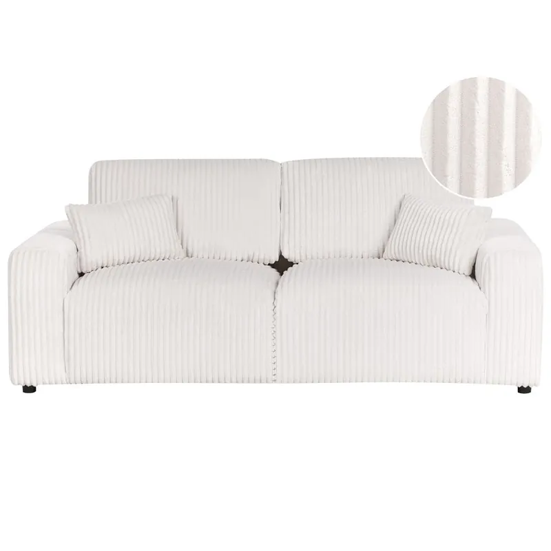 3-sits soffa Sandora Vit, Svart - Möbler Endast idag