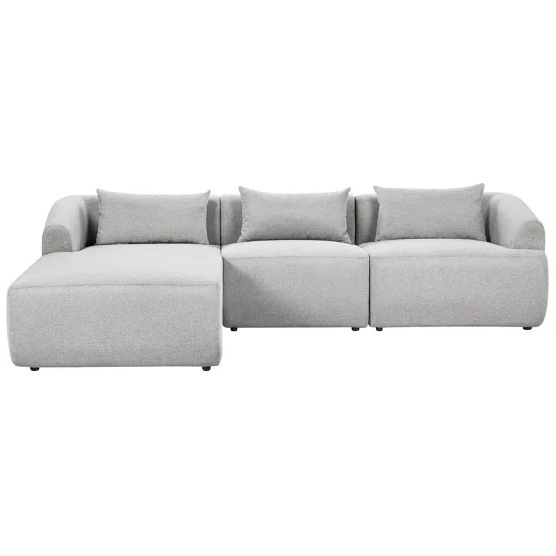 3-sits soffa Svansele Ljusgrå/Högervänd - Möbler Outlet