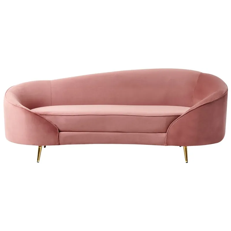 3-sits soffa Savar Rosa, guld - Möbler Erbjudandepris
