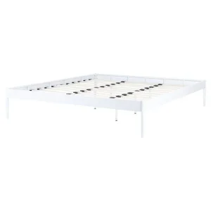 Säng med lamellram Vaurs Vit, 180x200 cm - Möbler Lågt pris